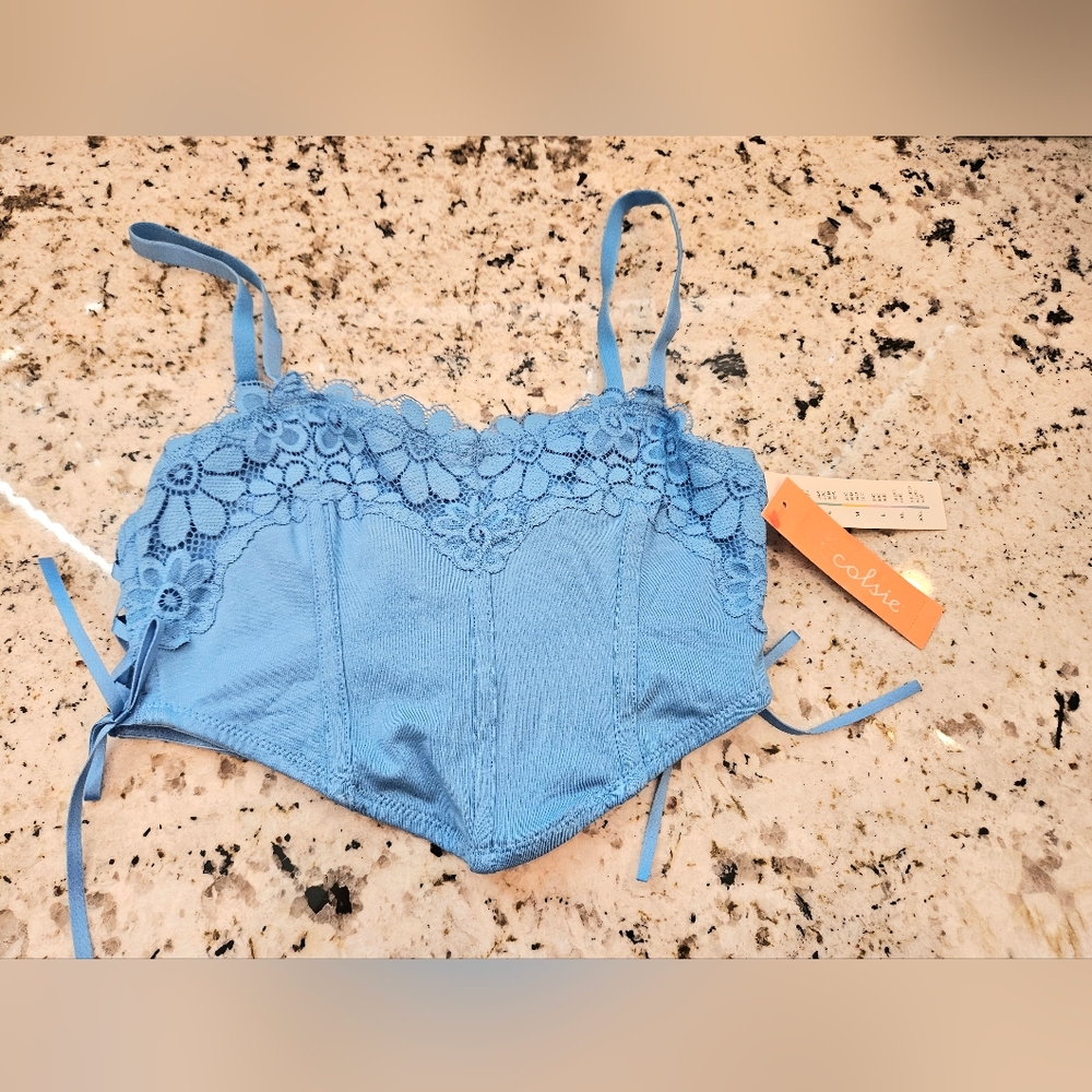 NWT Blue Lace Bralette Size XS